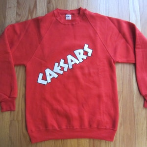Vintage 80s 90s Caesar's Palace Casino Crewneck Sweatshirt Red Las Vegas Made in USA