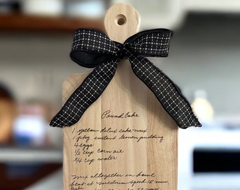 Personalized Handwritten Recipe Cutting Board handmade, sentimental gifts for mom, custom bridal shower gift for bride to be, decorative