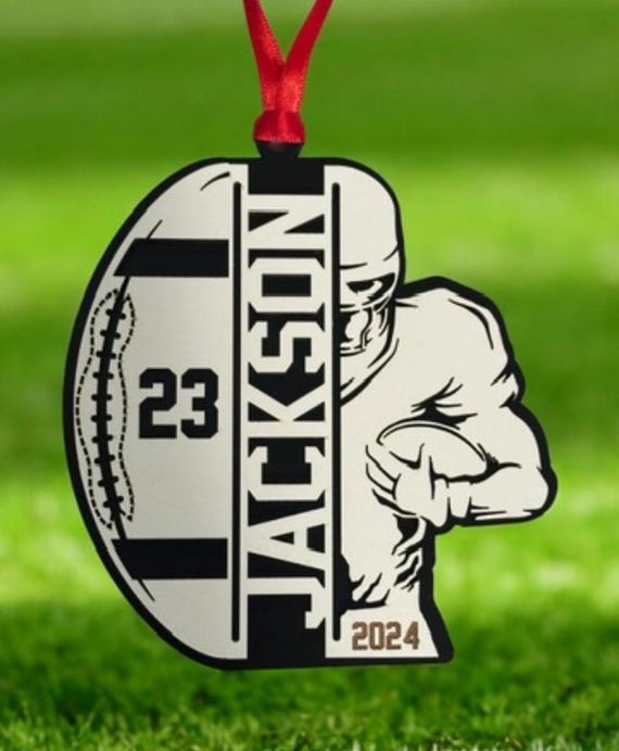 Personalized Football Ornament, Christmas Ornament 2026, Football Player Ornament, Sports Ornament, Team Ornament, Gift for Teen, Athlete