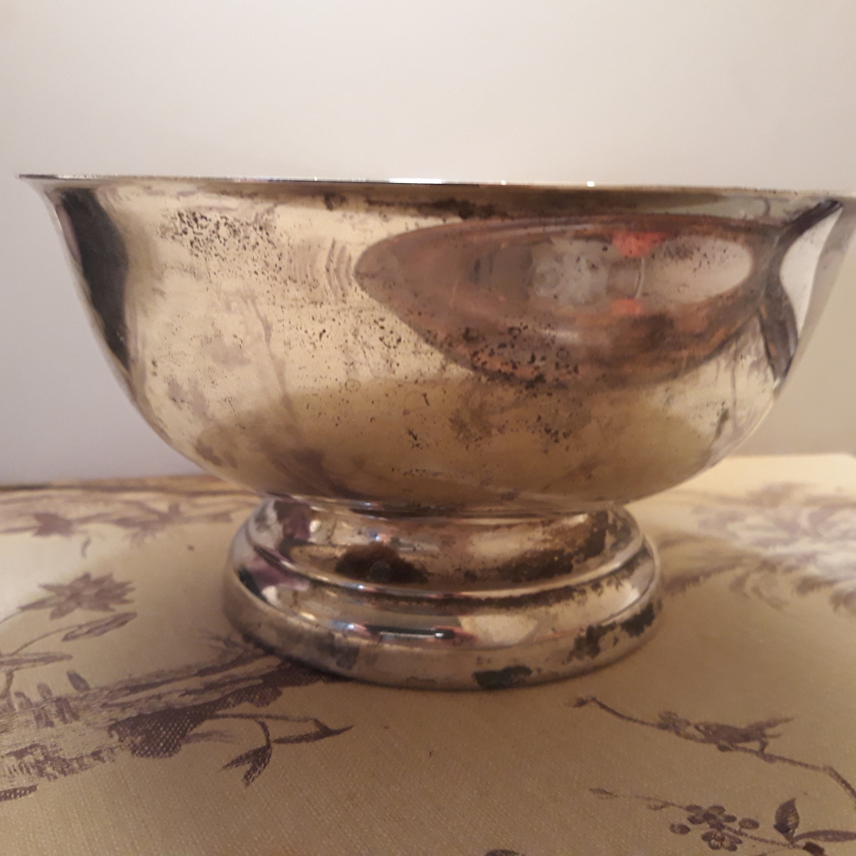 Grand Bol à Punch Argenté SHERIDAN TAUNTON SILVERSMITHS - Avec Coupes - Occasion Très Bon État