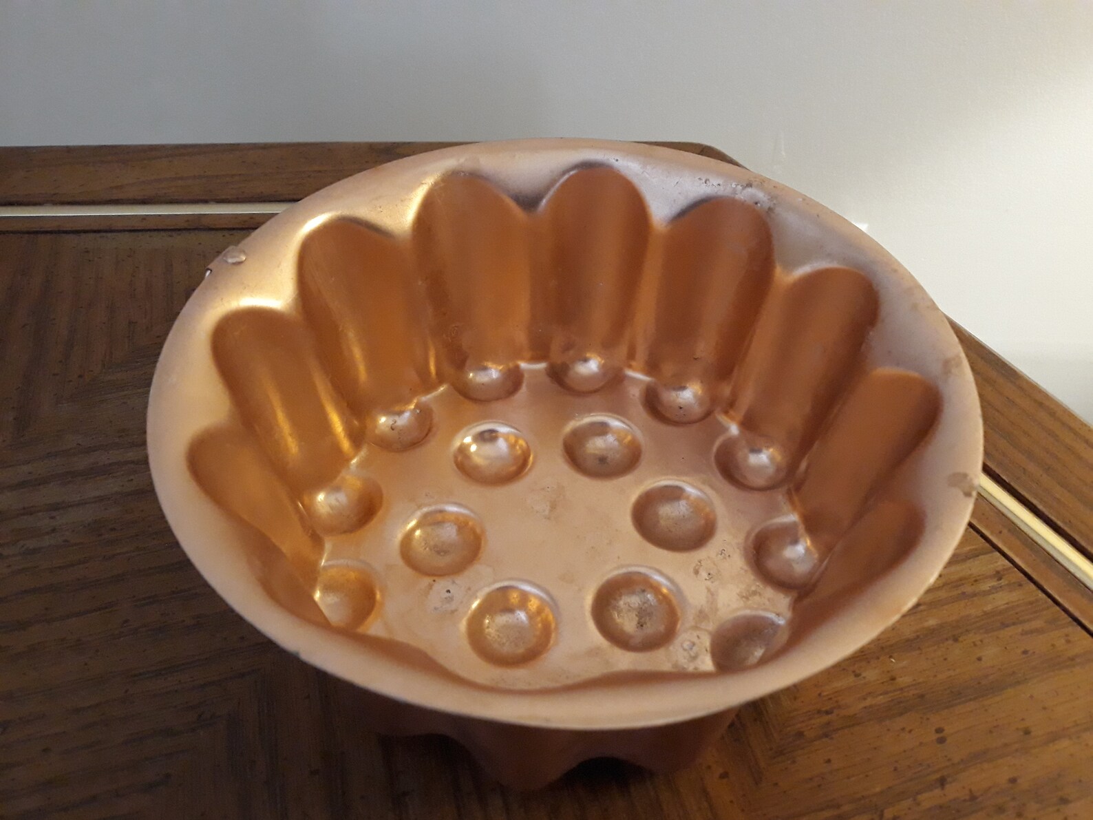 Vintage Copper Color Jello Moldholds 4 Cupsfluted Edges Etsy