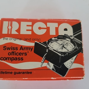 Vintage Recta Swiss Army officer&#39;s compass-with manual - no case-perfect condition-pre owned
