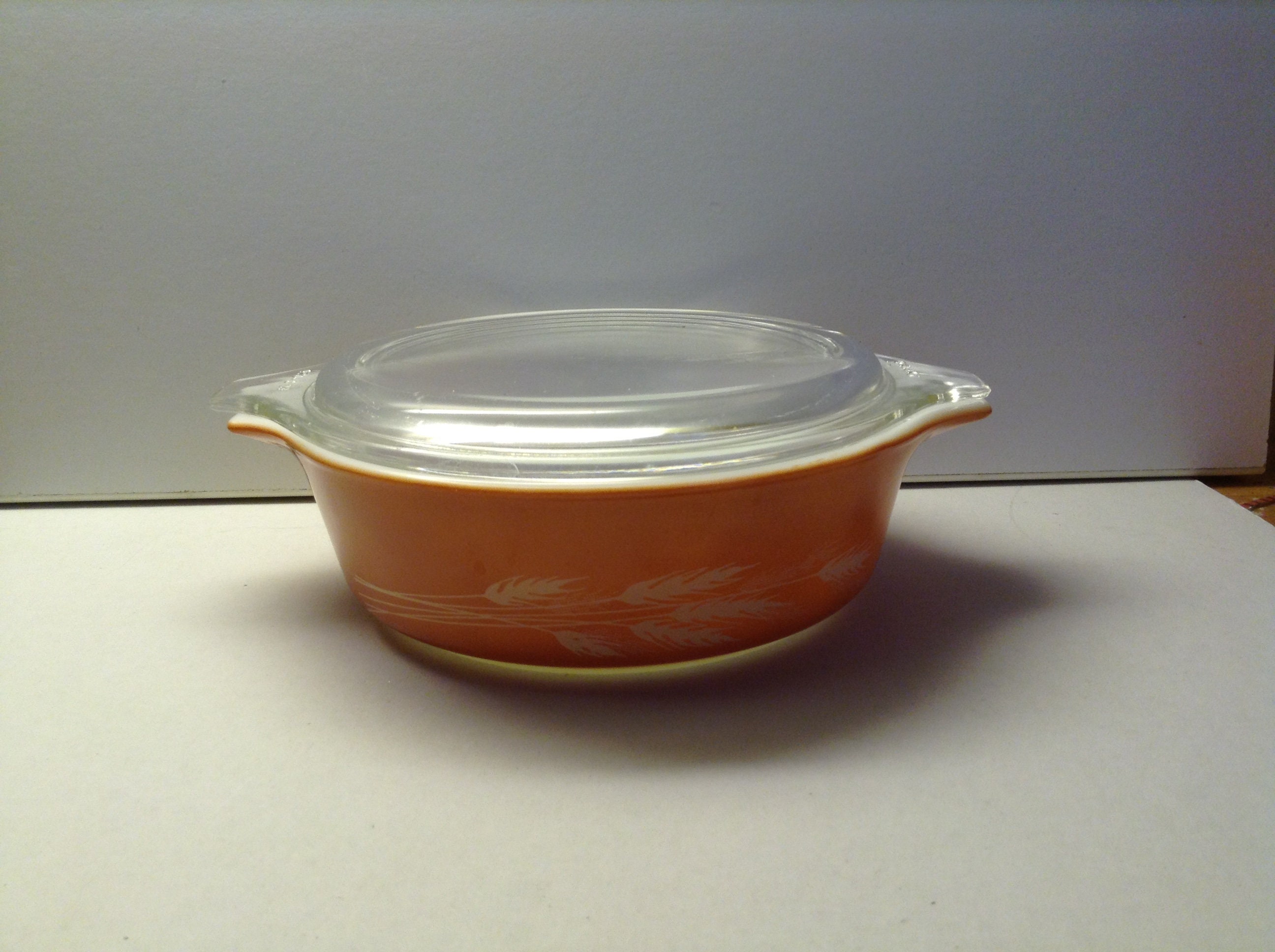 Vintage Pyrex wheat pattern Autumn color oblong bakeware Etsy