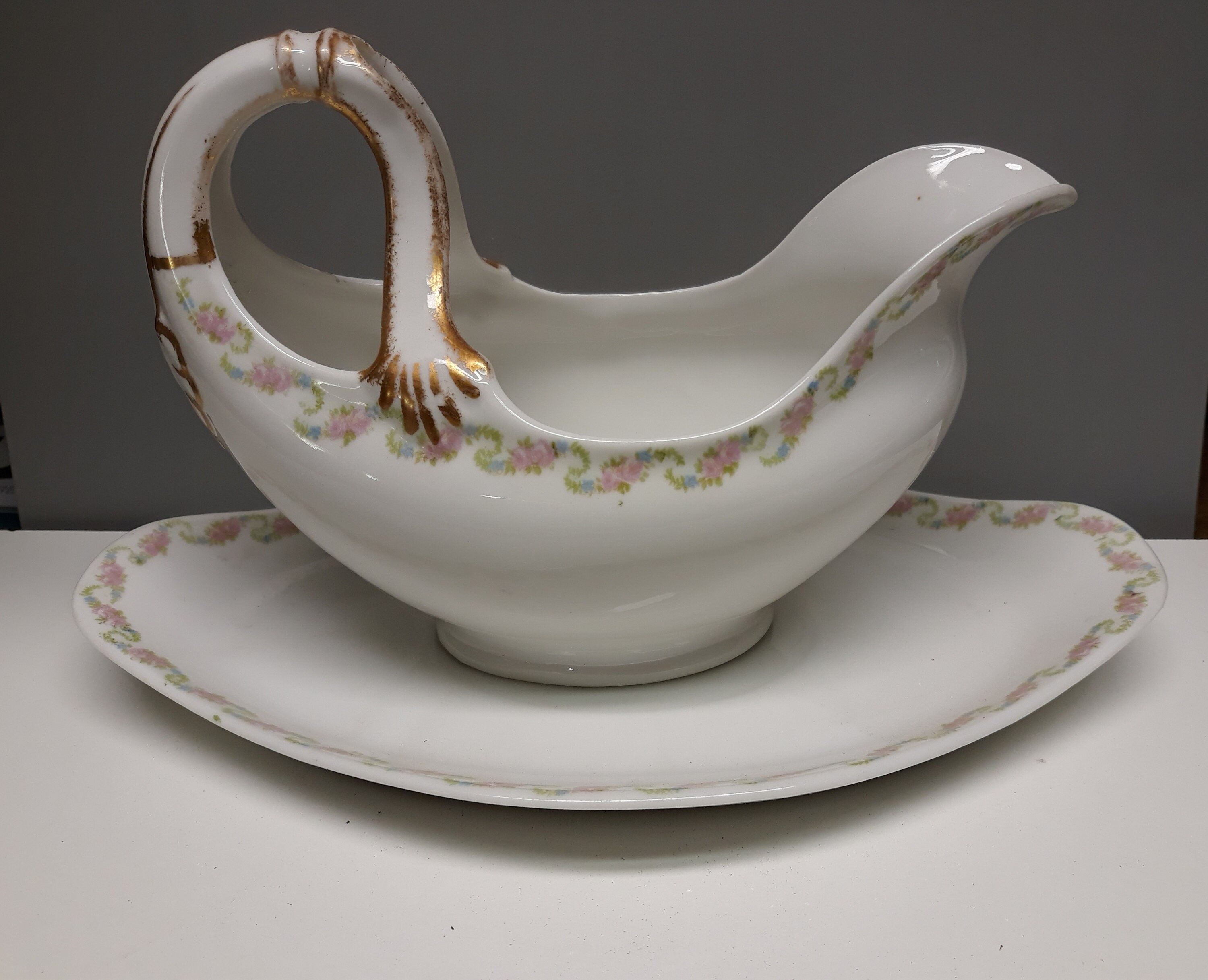 Vintage Limoges gravy boat with plateD&C BernardaudFrance Etsy