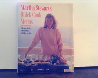 Vintage Matha Stewart Quick Cook Menus hardcover cookbook
