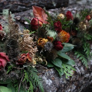 Bridesmaid Wisp Bouquet, dried flower bouquet, dried flower nosegay, rosehips bouquet, bridesmaid bouquet, rustic bouquet, blush bouquet