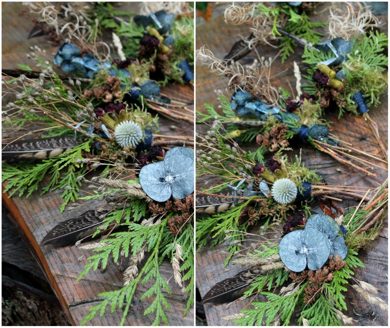 Bud Vase Bouquet Bud Vase Arrangement Navy Blue Bouquet Etsy