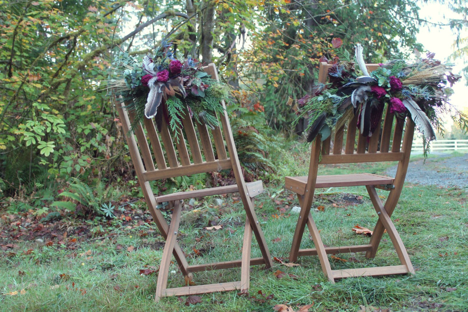 Custom floral swag floral chair swag wedding chair swag Etsy