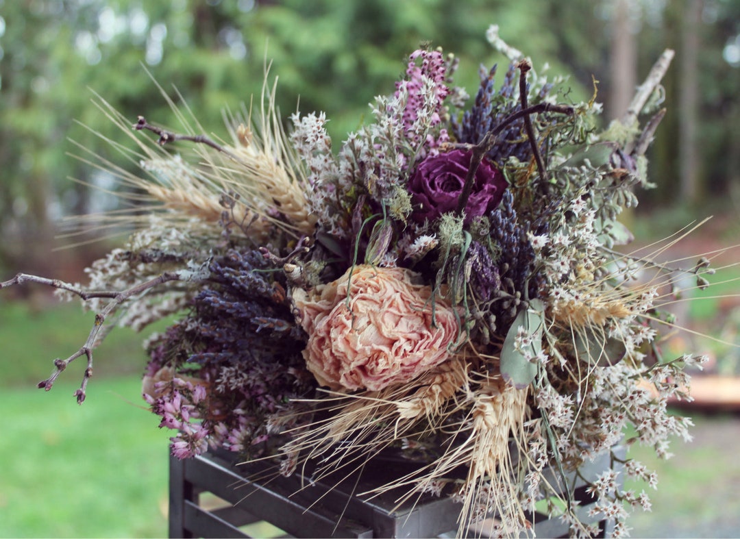 Custom Cake Topper, Dried Flower Cake Topper, Lavender Cake Topper