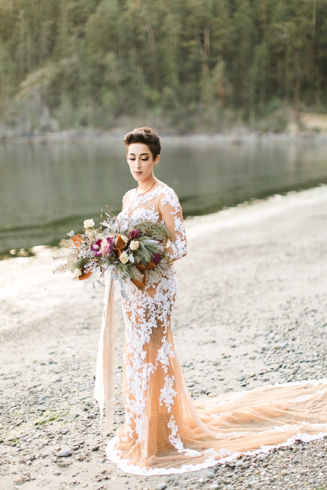 Dried Flower Bouquet Custom Dried Bridal Bouquet Gold Bridal - Etsy