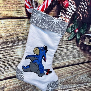 Eeyore inspired christmas stocking.