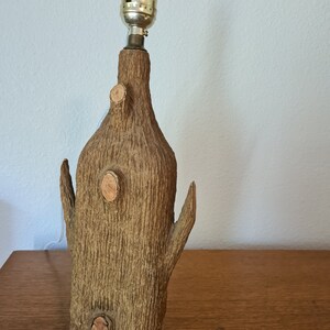 Vintage faux wood tequila shot glass lamp