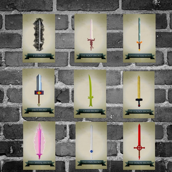 All 9 Adventure Time Sword Posters Movie Art Finn And Jake All 9 Adventure Time Sword Posters Movie Art Finn And Jake