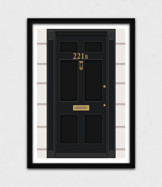 Sherlock 221b Baker Street Door Bbc Sherlock Holmes Etsy