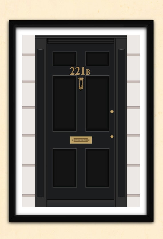 Sherlock 221b Baker Street Door Bbc Sherlock Holmes Etsy