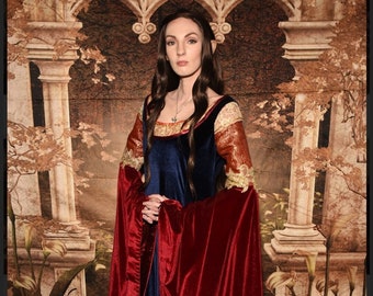 Arwen Red and Blue "Dying" Dress Costume