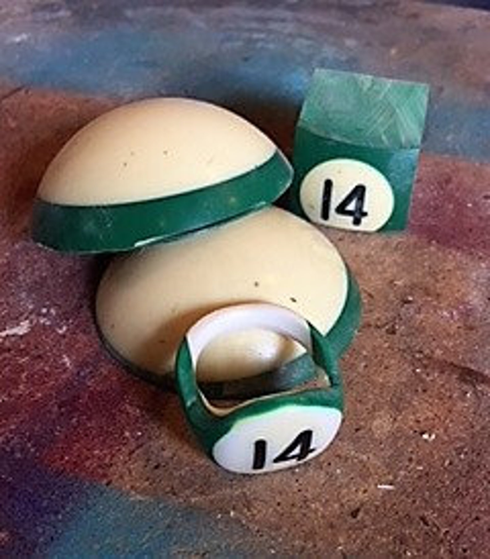 Hand Turned Vintage Billiard Ball Ring. Size 8. Etsy