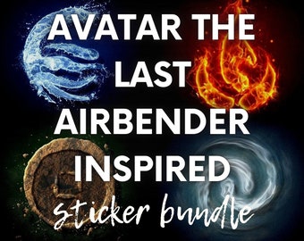 avatar the last airbender inspired sticker bundle