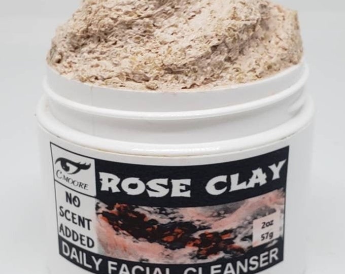 Rose Clay Facial Cleanser with Colloidal Oatmeal, Goat Milk and a Shea Butter Condition, UNSCENTED