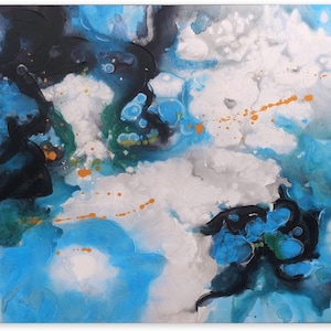 The Blue Lagoon Painting: Canvas Wall Art (48&quot;x36&quot;)