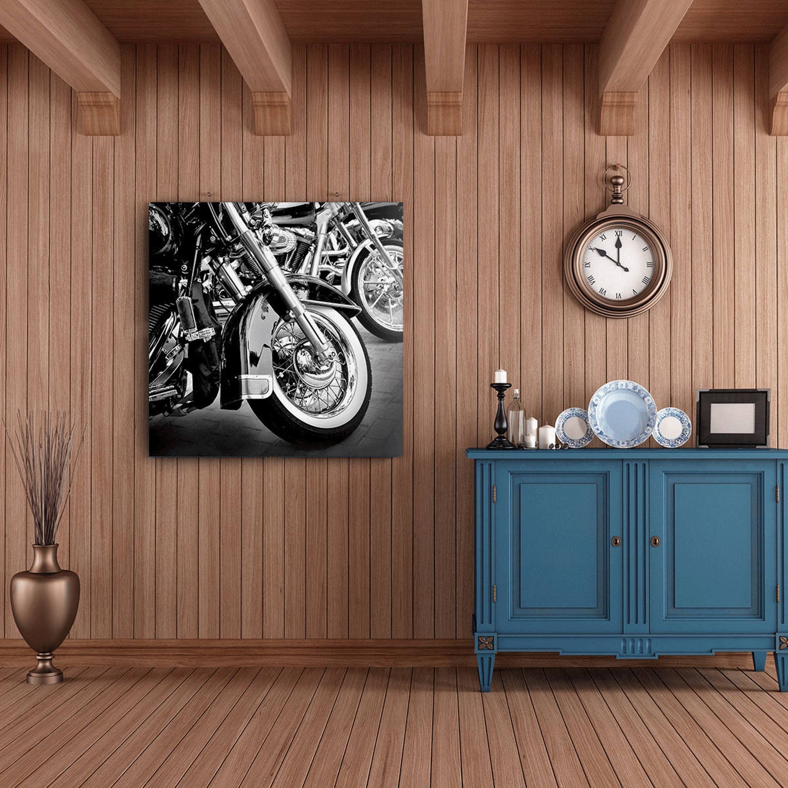Studio 500 Harley Davidson Motorcycle Canvas Wall Art, Canvas 32x32 - Etsy