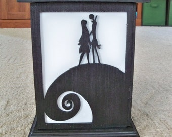 Nightmare Before Christmas wooden lantern