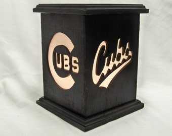 Chicago Cubs wooden lantern