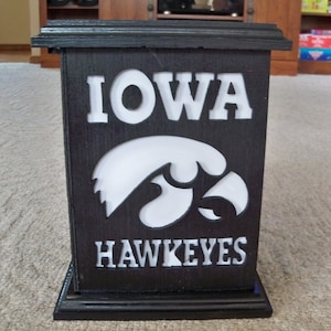 University of Iowa wooden lantern