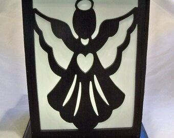 Angel wooden lantern