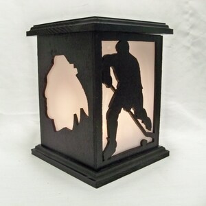 Chicago Blackhawks A wooden lantern