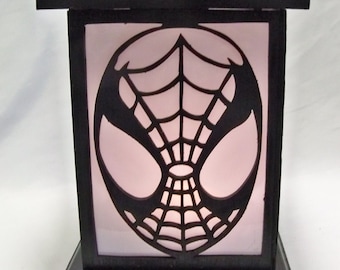 Spiderman wooden lantern