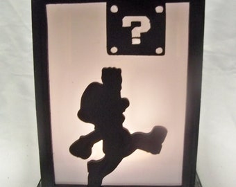 Mario Bros wooden lantern
