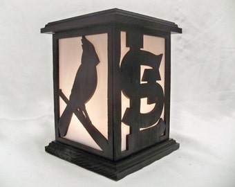 St. Louis Cardinals wooden lantern