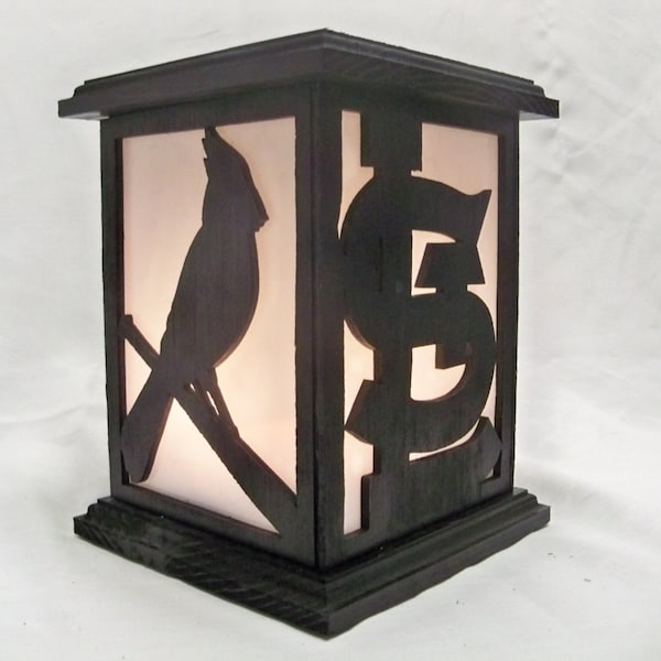 St. Louis Cardinals wooden lantern