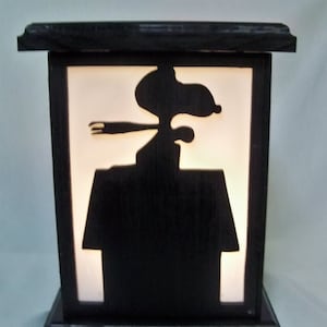 Snoopy wooden lantern
