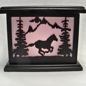 Horse wooden lantern