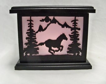 Horse wooden lantern