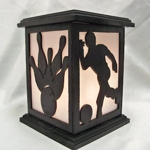 Bowling wooden lantern