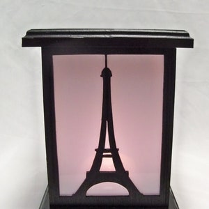 Eiffel Tower wooden lantern
