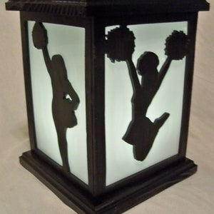 Cheerleading wooden lantern