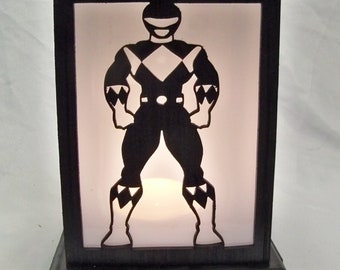 Power Ranger wooden lantern