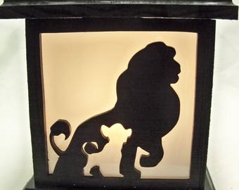 Lion King wooden lantern