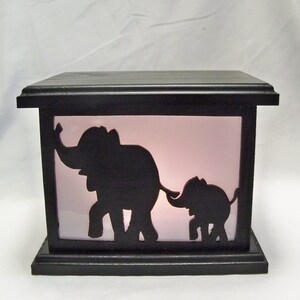 Elephant wooden lantern