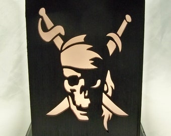 Pirates of the Caribbean wooden lantern