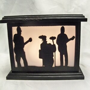 I Love Rock N Roll wooden lantern
