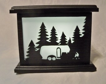 Camping wooden lantern