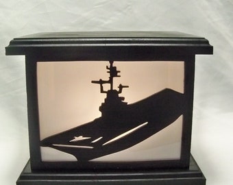 Aircraft carrier wooden lantern