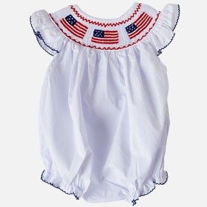 Little English Smocked Apron Bubble, Flags