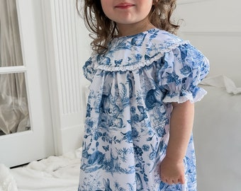 Blue Easter Toile Dress