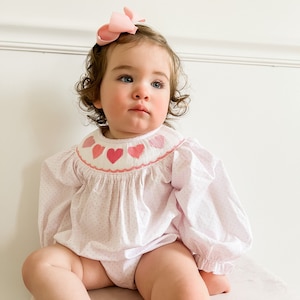 Sophia Heart Smocked Bubble